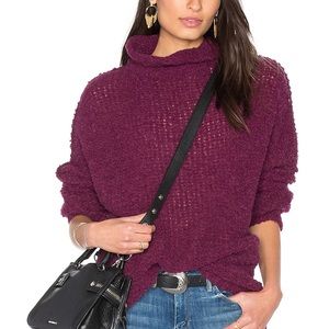 Free People She’s All That Purple Knit Sweater